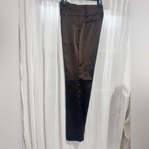 Cache brand , color brown pants Satin , size 6 like new